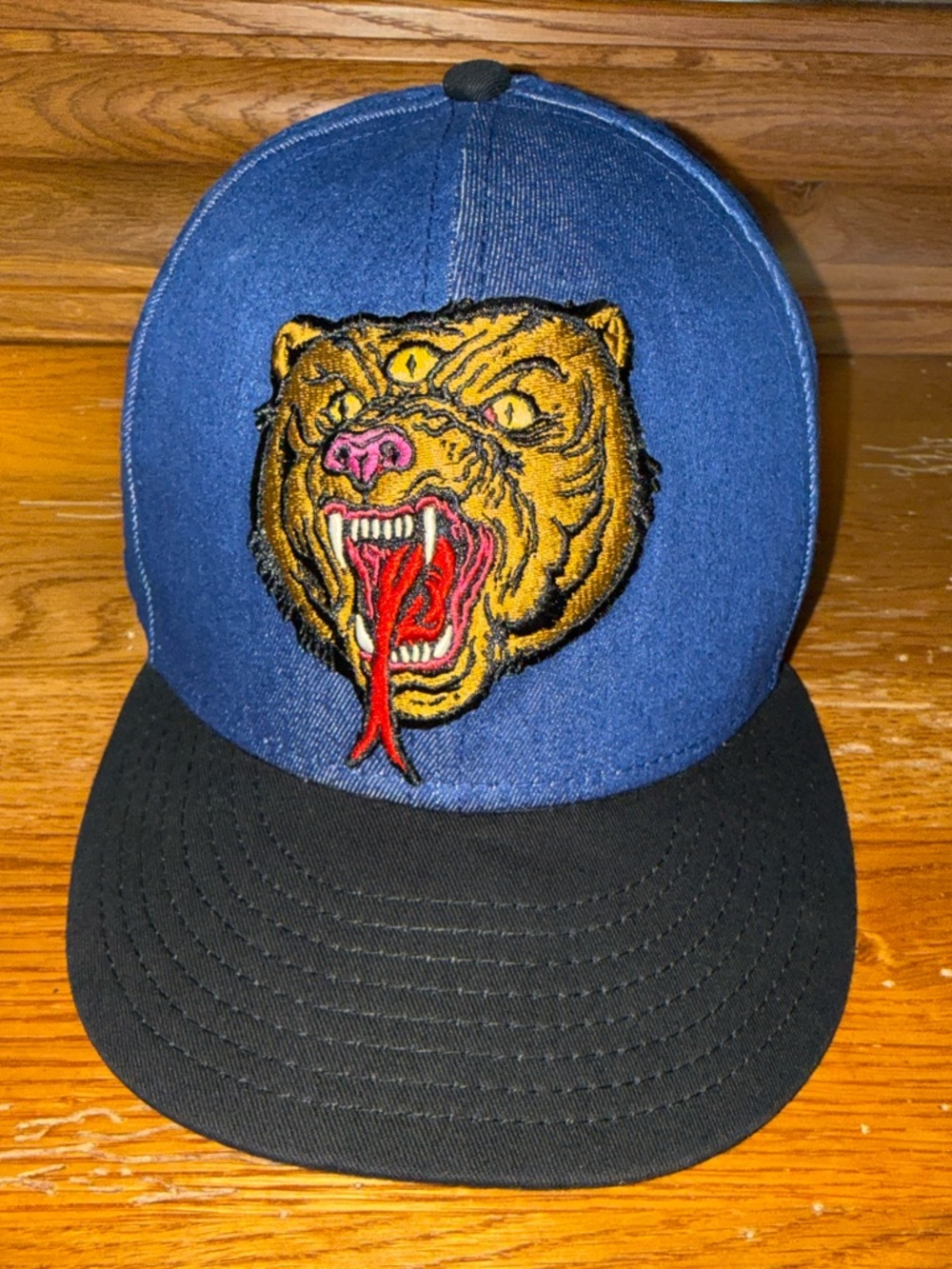 Mishka New Era 59FIFTY Blue and Black Cap Fitted Size 7 1/4” Very Rare Hat! 🧢
